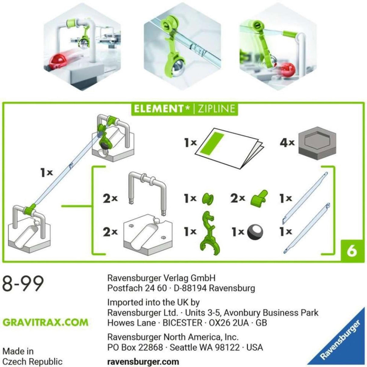 Ravensburger Gravitrax Expansion Set élément Zipline 2.0