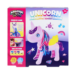 Amazing cool unicorn rainbow hair salon