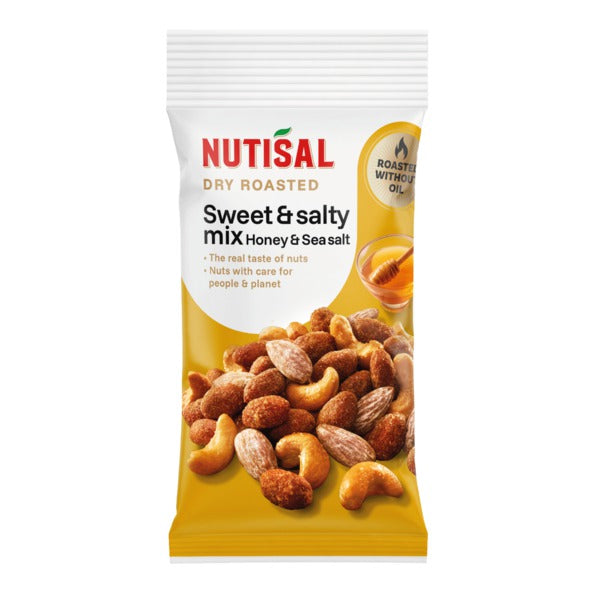 Nutisal dry roasted sweet salty mix zakje 60 gr