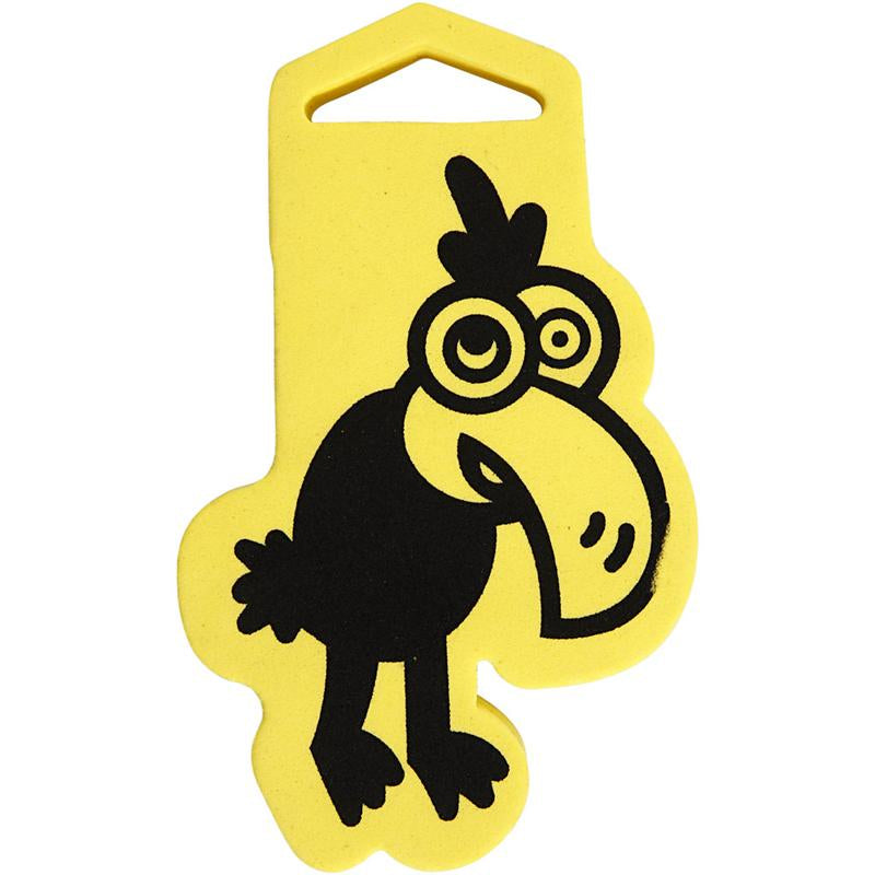 Foam stamp, crow, size 66x110 mm, thickness 22 mm, 1 piece