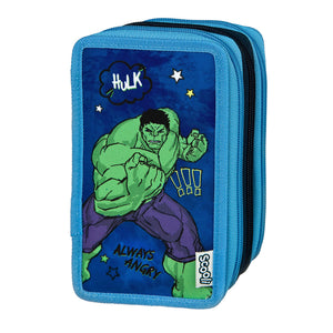 Undercover 3-compartment filled pencil case Avengers