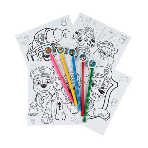Undercover Color Block Paw Patrol with 5 colored pencils