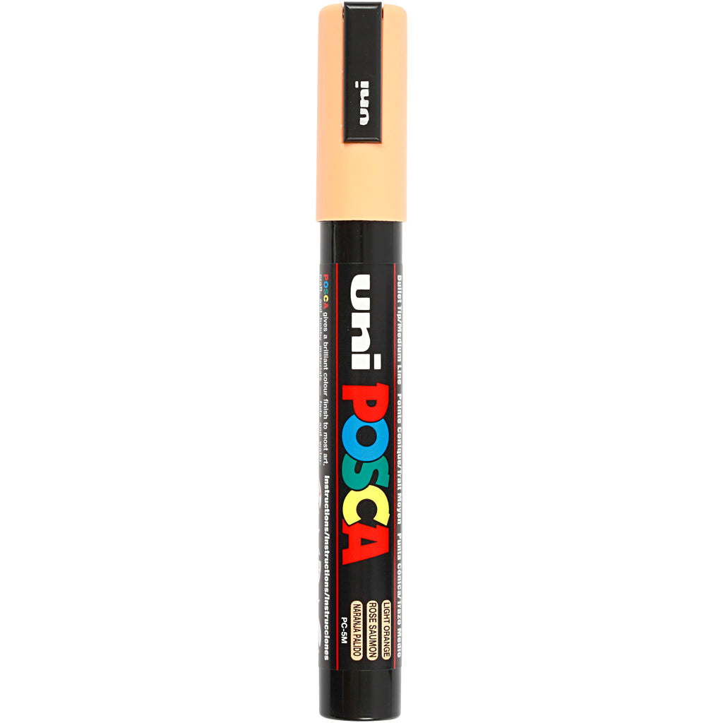 Uni-posca posca marker, afm pc-5m, lijndikte 2,5 mm, medium, pale orange, 1 stuk