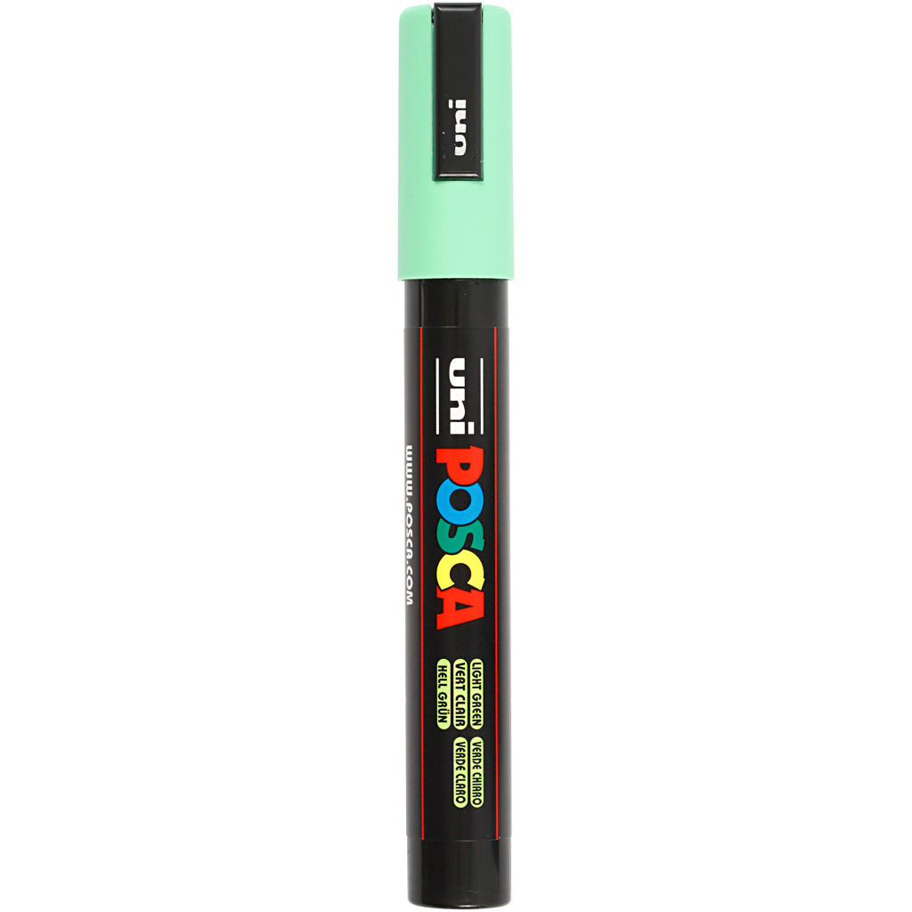 Uni-posca posca marker, afm pc-5m, lijndikte 2,5 mm, medium, lichtgroen, 1 stuk