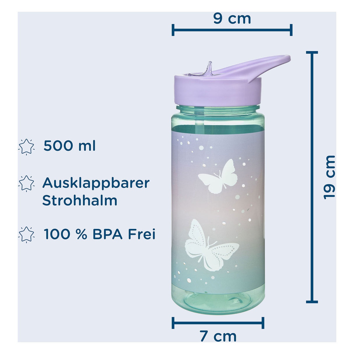 Undercover Areo Drinking bottle Butterflies, 500ml