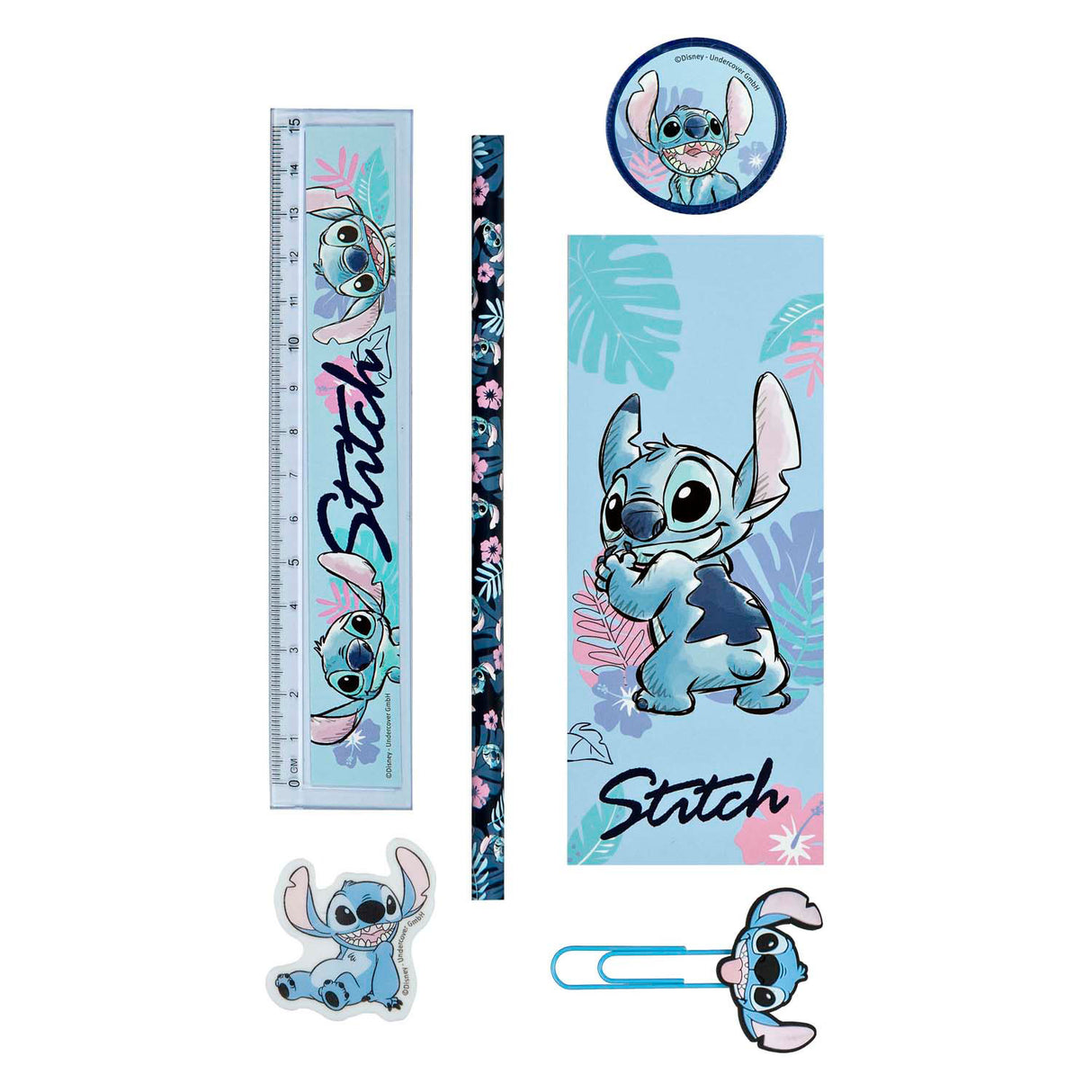 Skrivebordssett med undercover-søm, 7 stk.