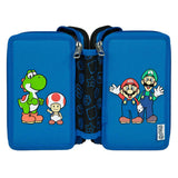 Užpildytas pieštukų dėklas super mario 3 skyreliais