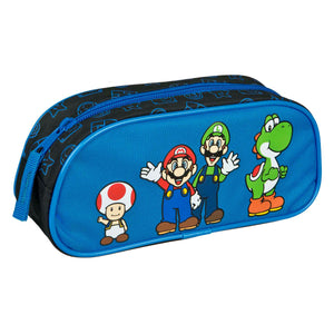 Undercover pennal super mario blå med glidelås