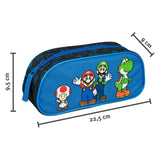 Undercover pennal super mario blå med glidelås