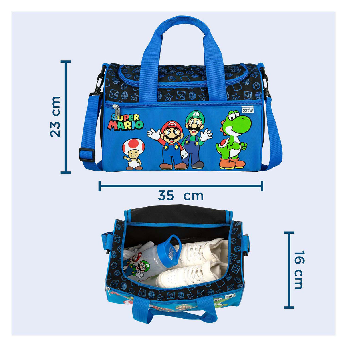 Undercover Sportbas Super Mario Blauw