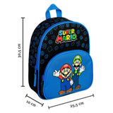 Tajny plecak z przednią kieszenią Super Mario Blue