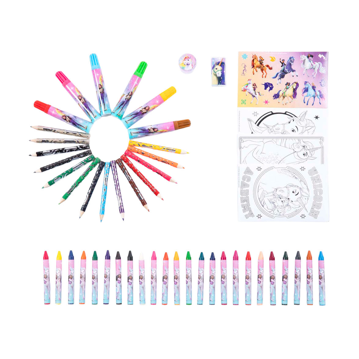 Undercover unicorn academy coloring case, 51 pcs