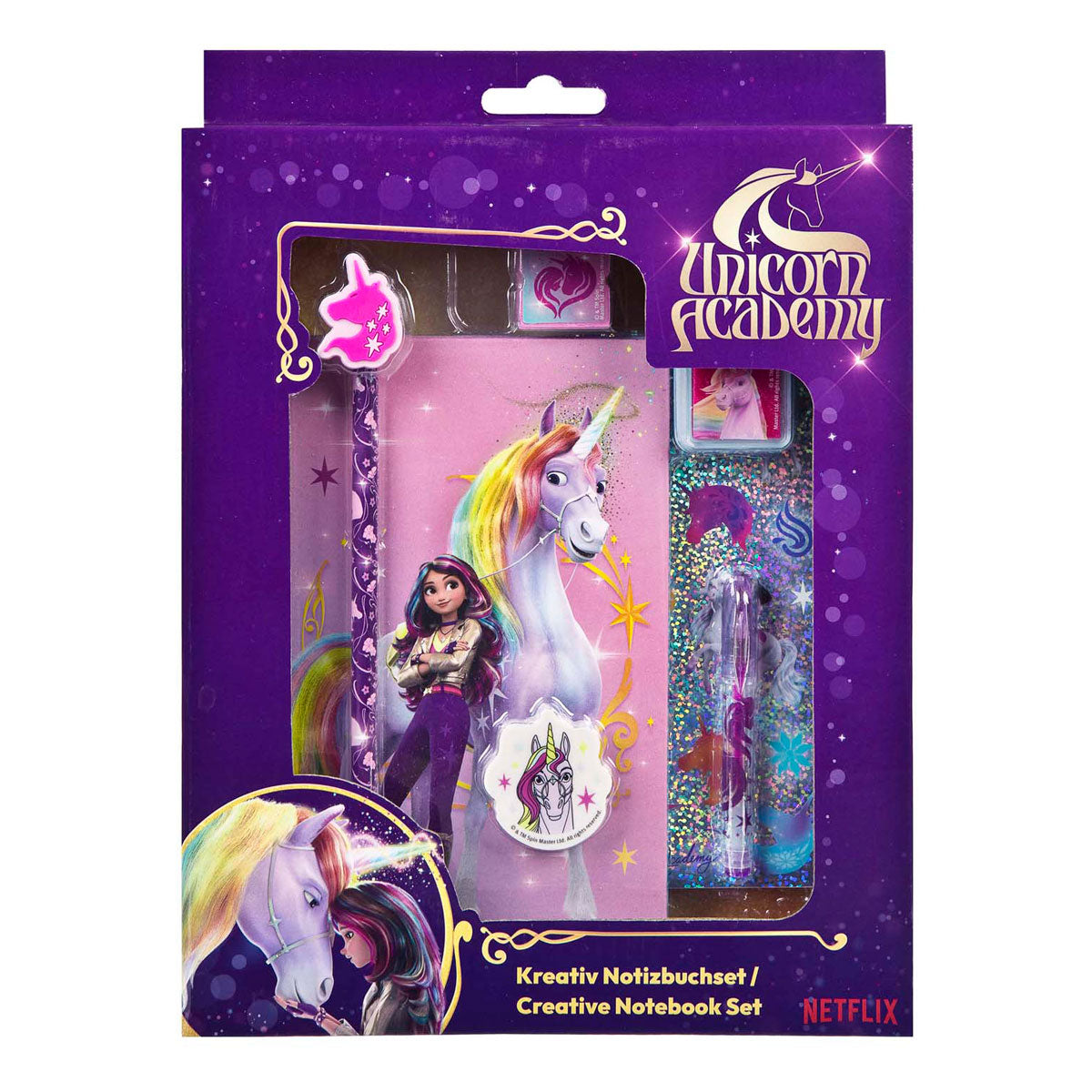 Undercover unicorn academy creative set with notebook, 8 pcs