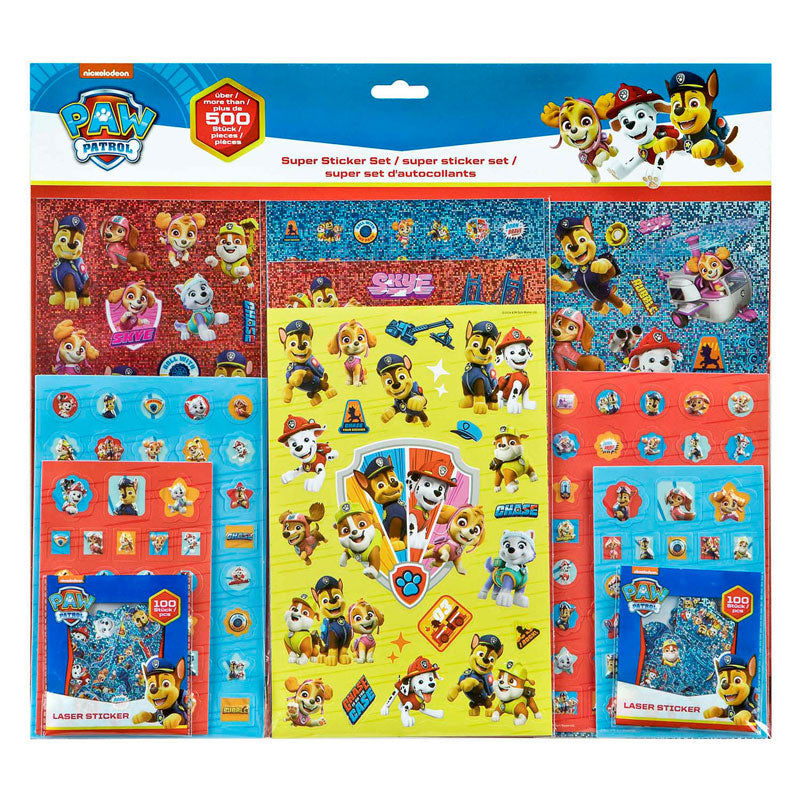 Undercover super sticker set paw patrol, 500 pcs.