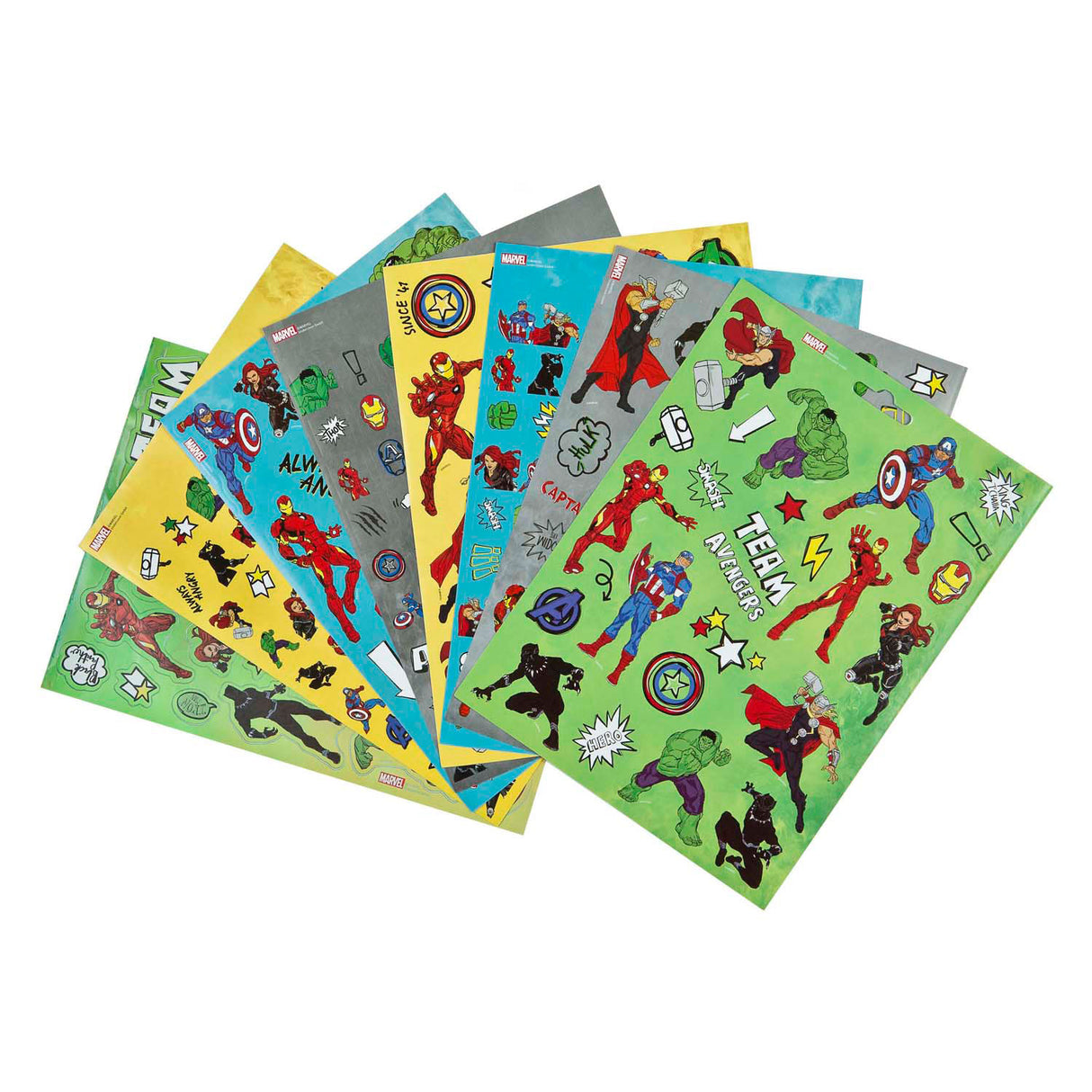 Undercover sticker book avengers with 8 sheets