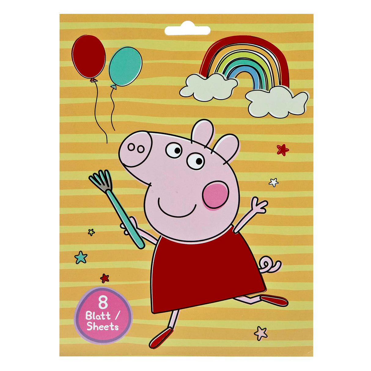 Undercover nálepky na knihu Peppa Pig s 8 listy