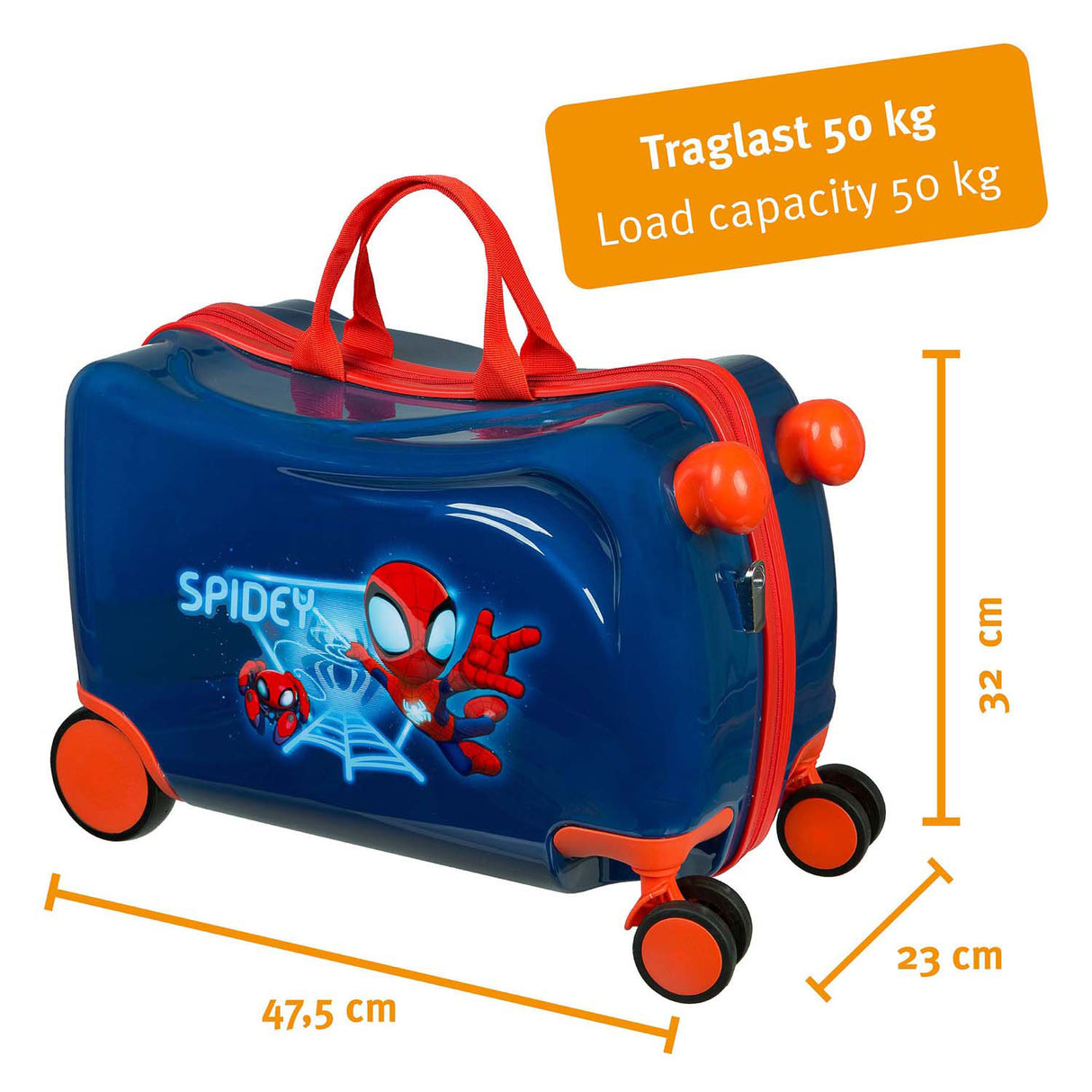 Undercover Trolley case Ride-On Spiderman