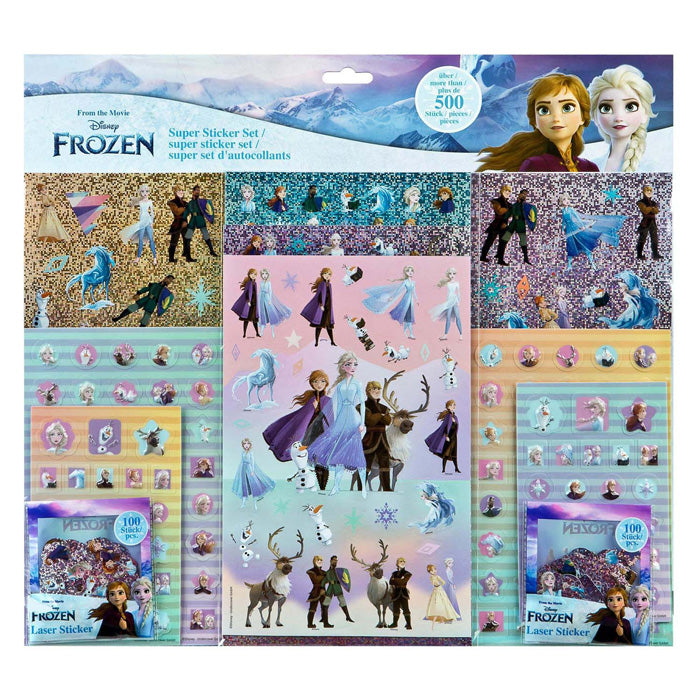 Undercover super stickerset disney frozen, 500dlg.