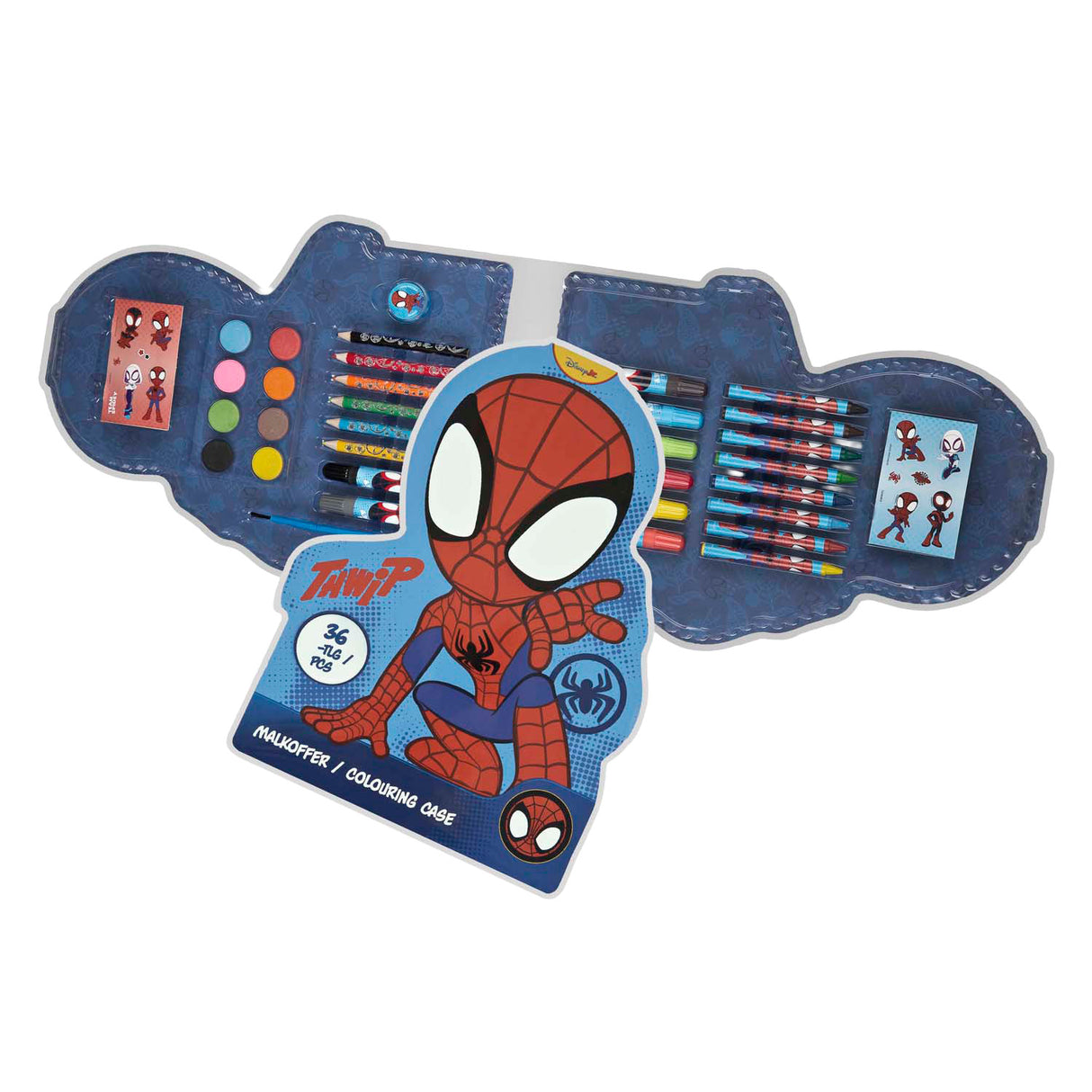 Undercover colouring case Spidey - 36pc.