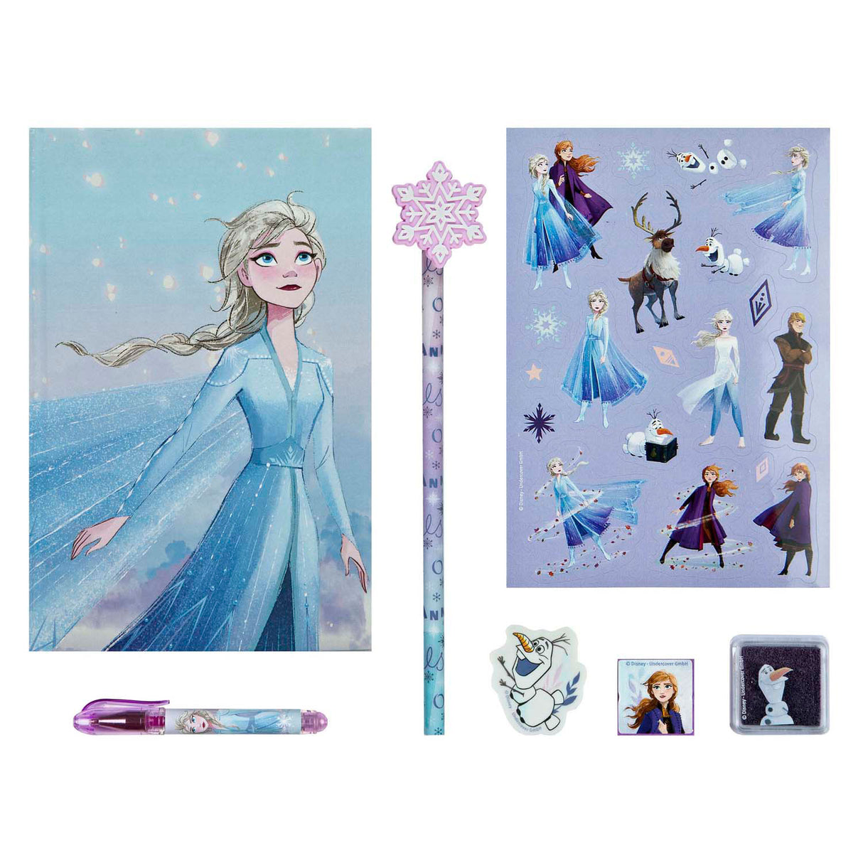 Set blocco note sotto copertura Frozen - 7 pz.