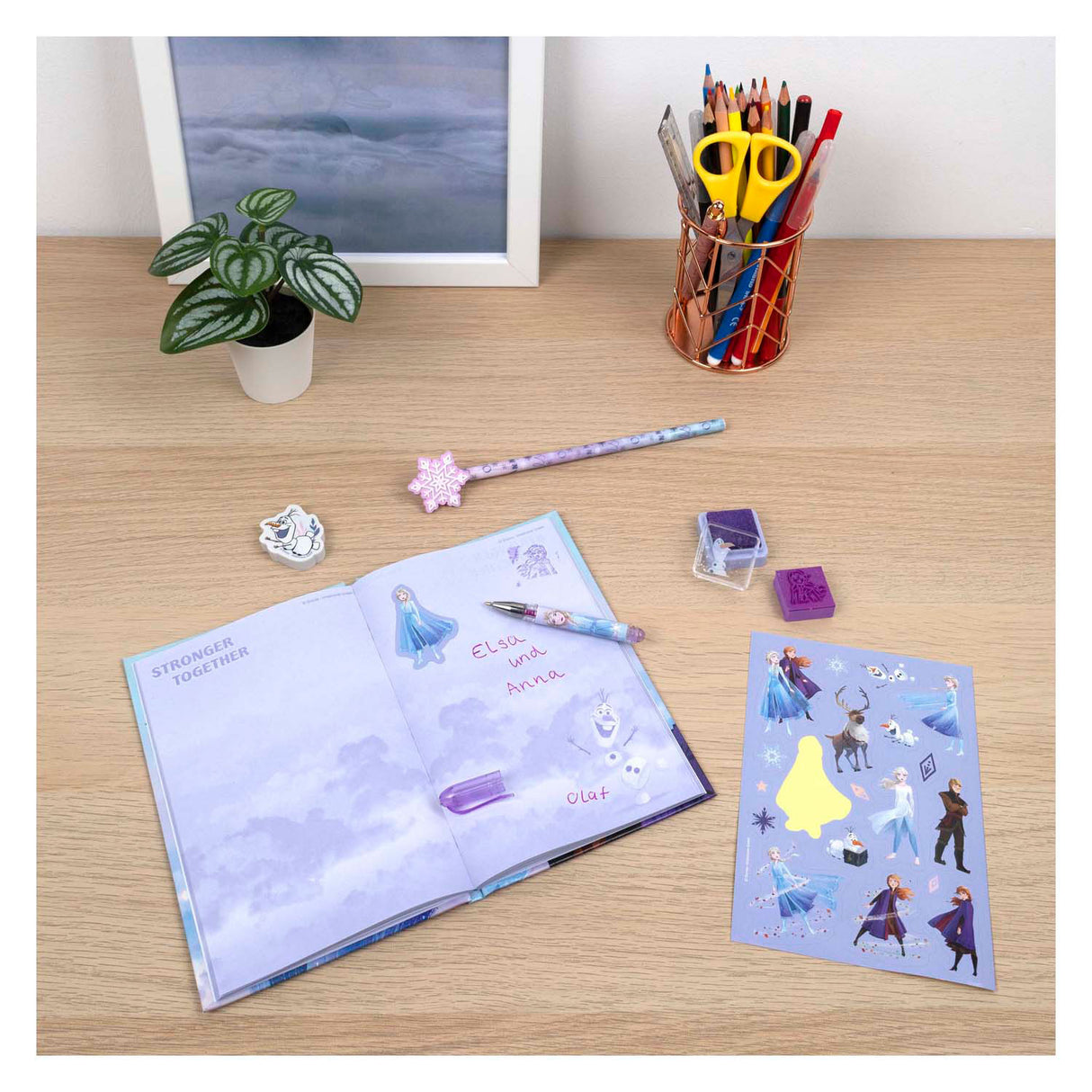 Set blocco note sotto copertura Frozen - 7 pz.