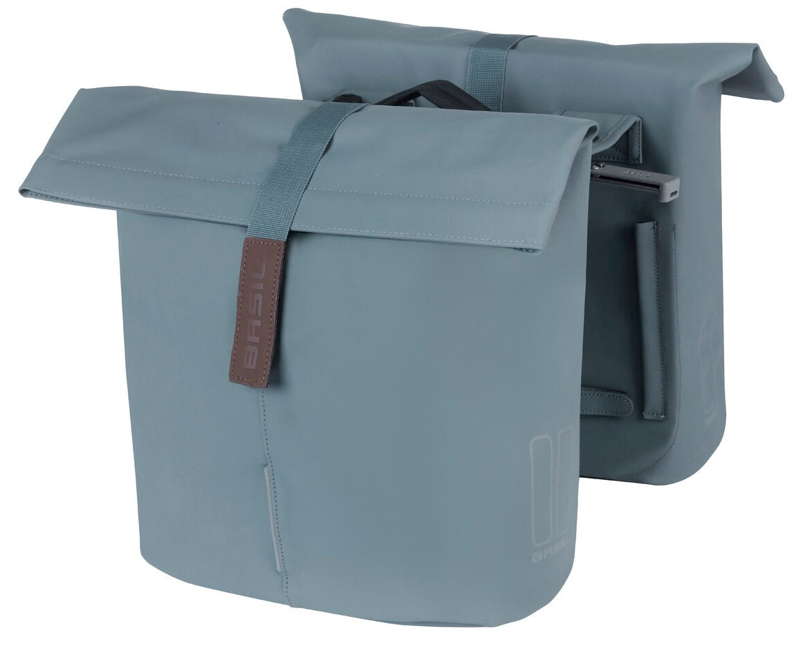 Basilikum Tas City Double Mik Vegan Leder | Graphitblau
