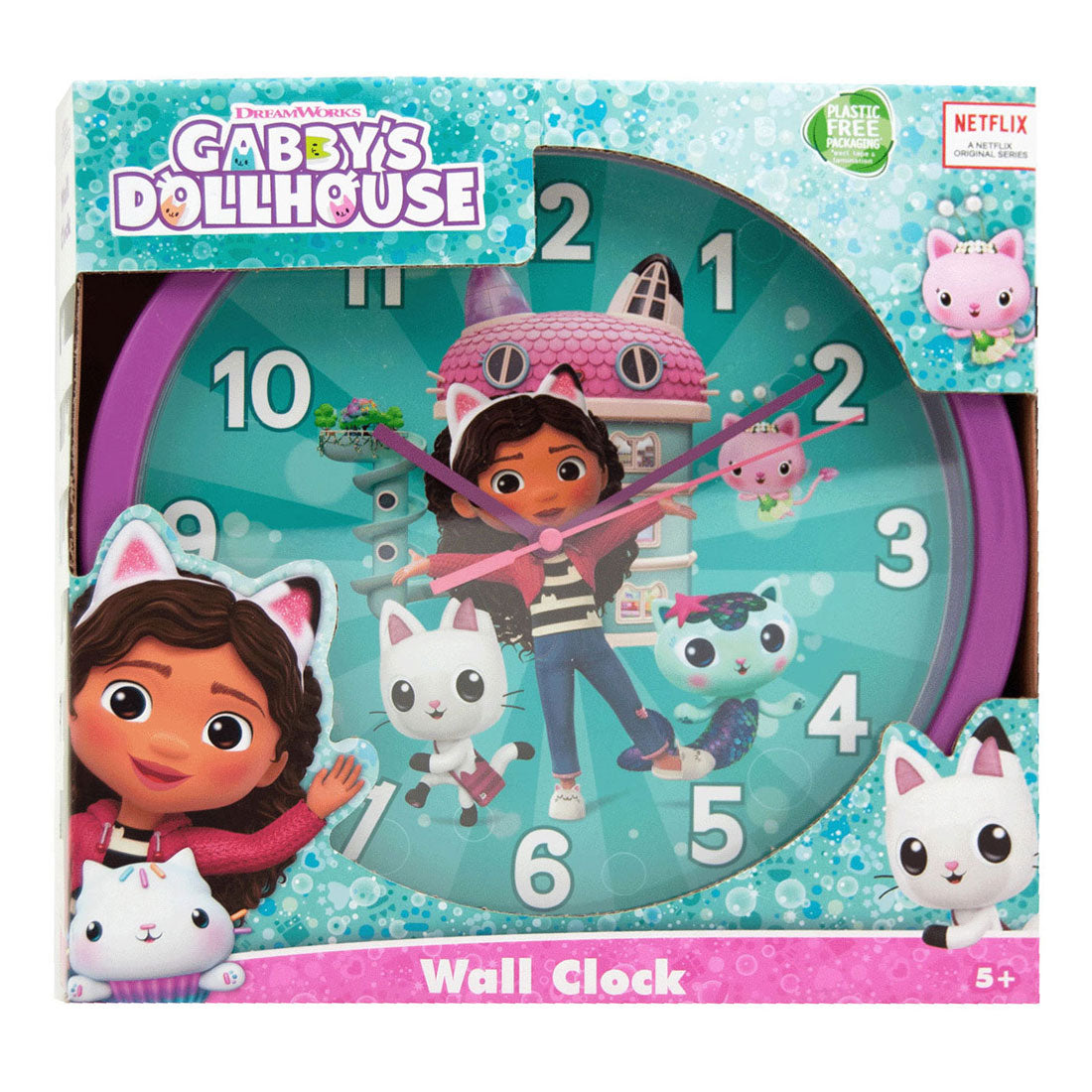 Gabby's dollhouse wall clock