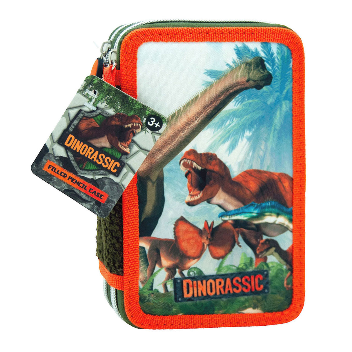 Dinorassic 2 rekeszes tolltartó