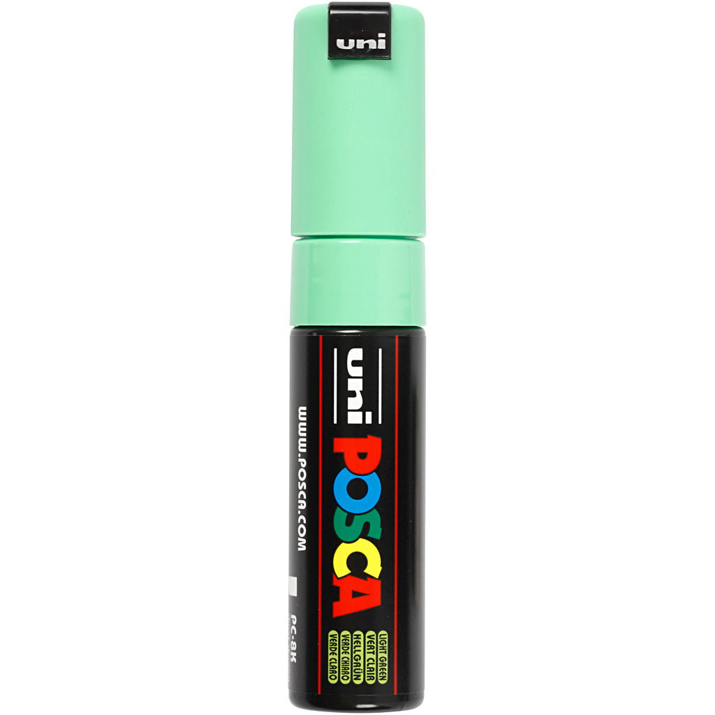 Uni-posca posca marker, afm pc-8k, lijndikte 8 mm, breed, lichtgroen, 1 stuk
