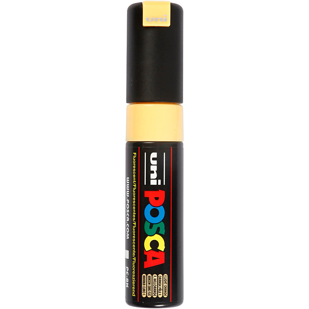 Uni-posca posca marker, afm pc-8k, lijndikte 8 mm, breed, fluo light orange, 1 stuk