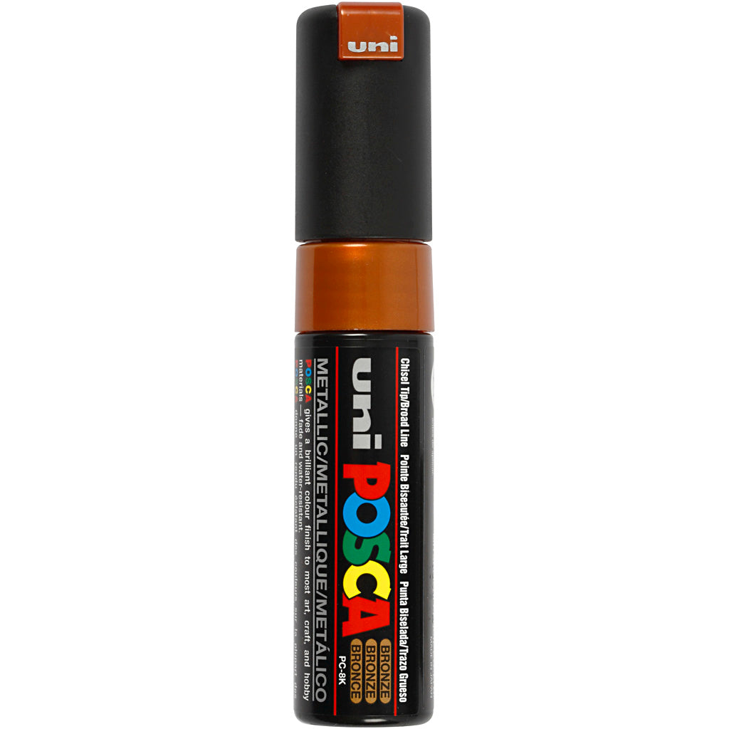 Uni-posca posca marker, afm pc-8k, lijndikte 8 mm, breed, brons, 1 stuk