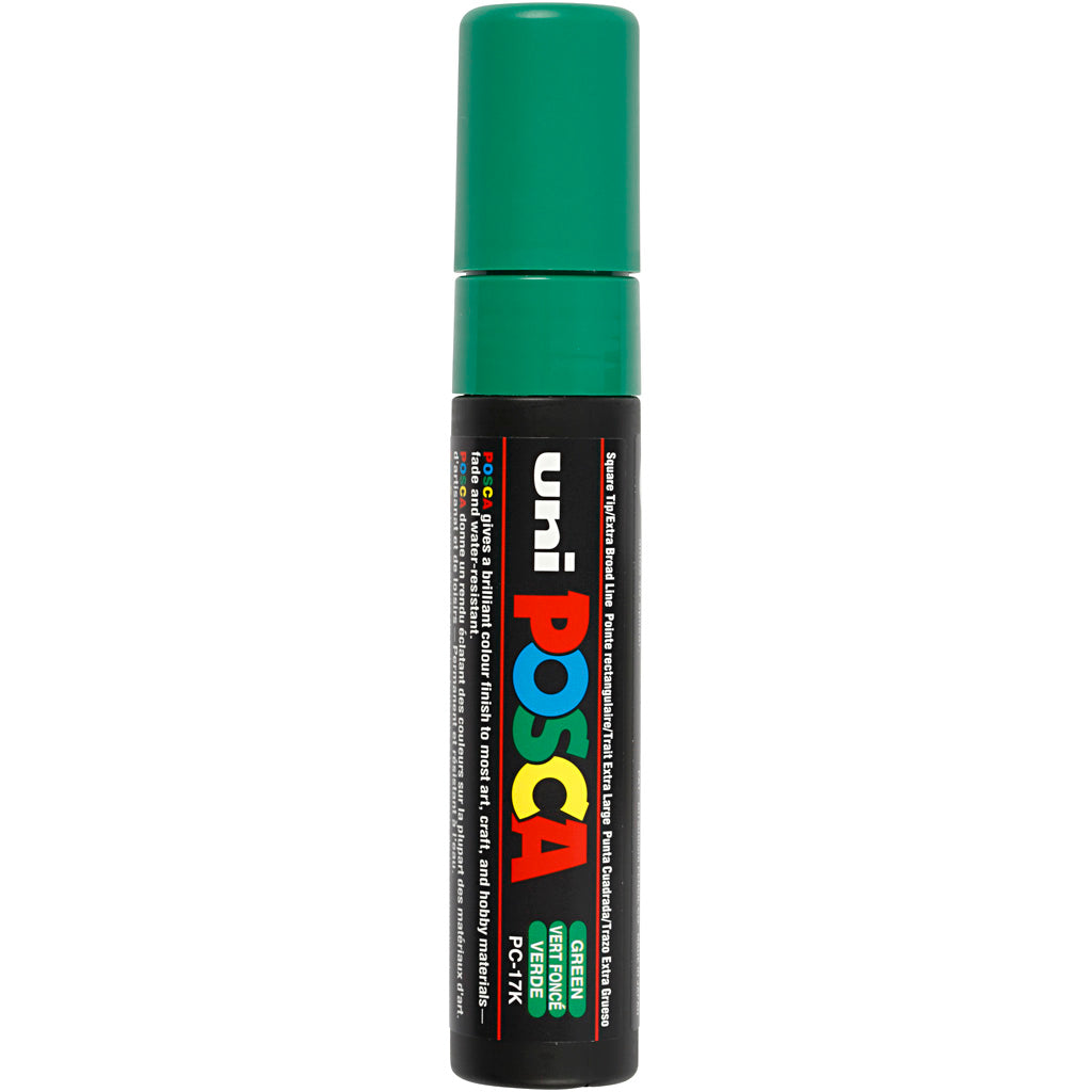 Uni-posca posca marker, afm pc-17k, lijndikte 15 mm, extra breed, groen, 1 stuk