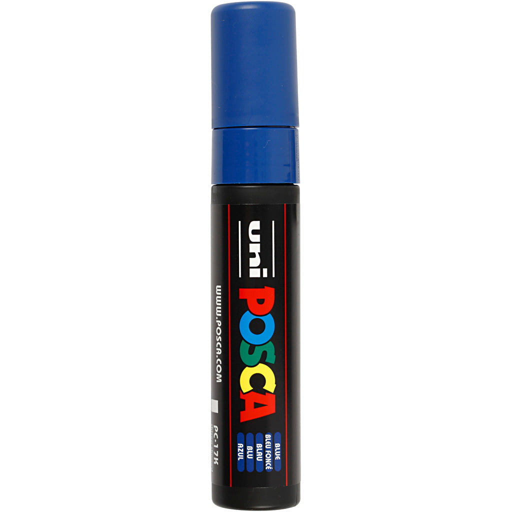 Uni-posca posca marker, afm pc-17k, lijndikte 15 mm, extra breed, blauw, 1 stuk