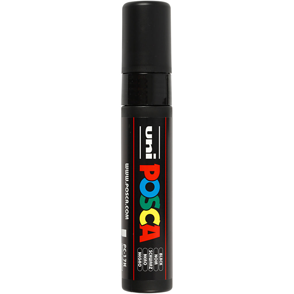 Uni-posca posca marker, afm pc-17k, lijndikte 15 mm, extra breed, zwart, 1 stuk
