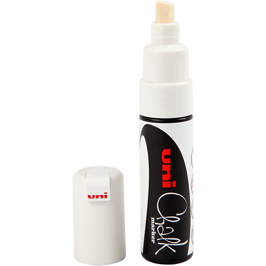 Uni-posca chalk marker, lijndikte 8 mm, wit, 1 stuk