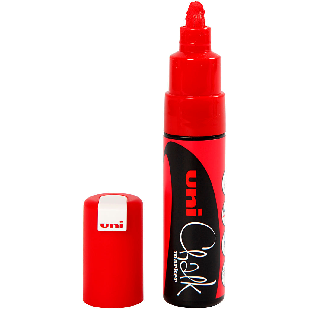 Uni-posca chalk marker, lijndikte 8 mm, rood, 1 stuk