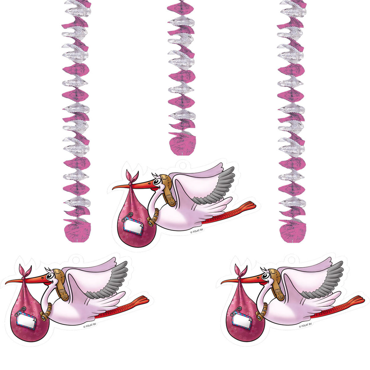 Folat bv rosa decorazione sospesa, 3a.