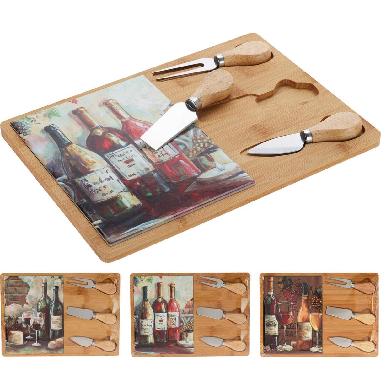 Excellent houseware kaasplank bamboe met dolomiet