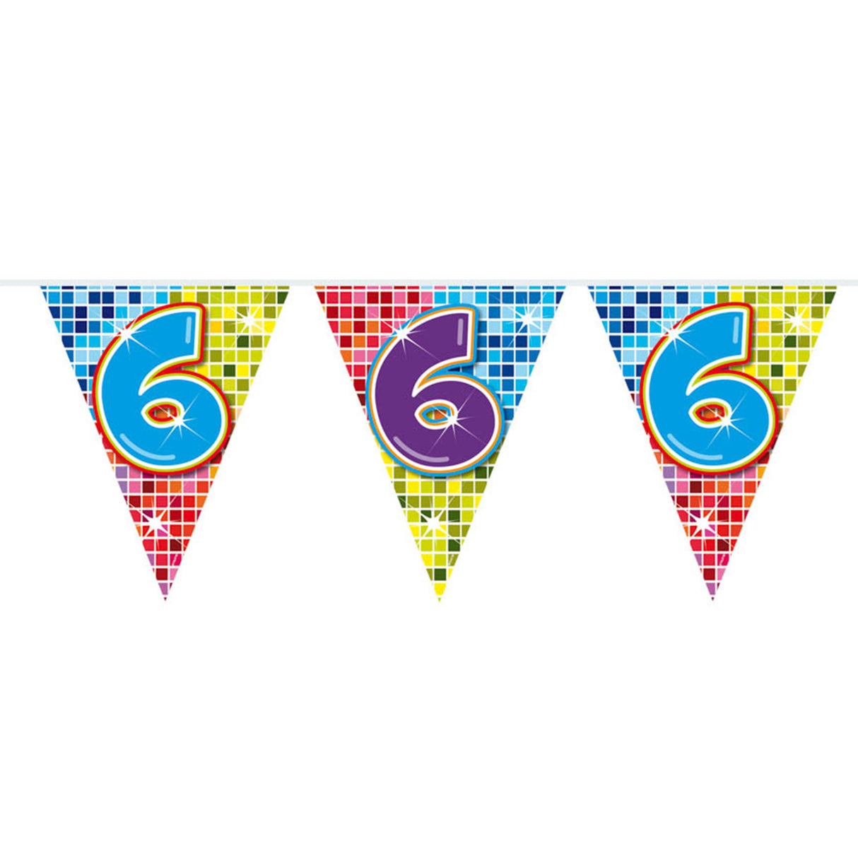 Mini flag line blocks 6 years, 3mtr.