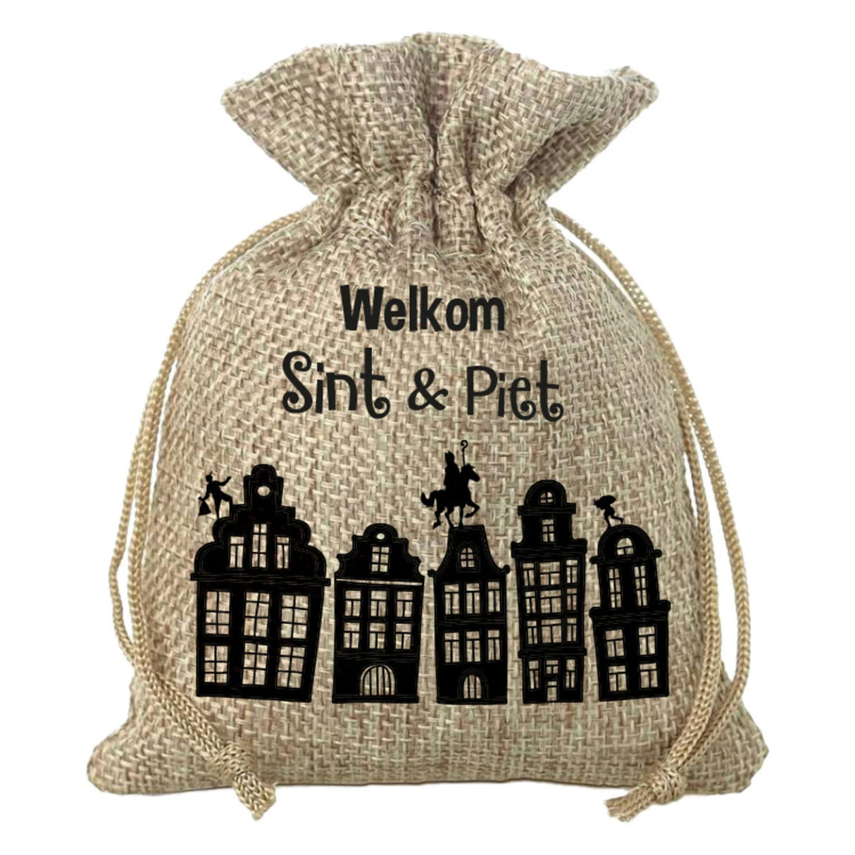 Folat bv jute gift bag - welcome Sinterklaas and Pete