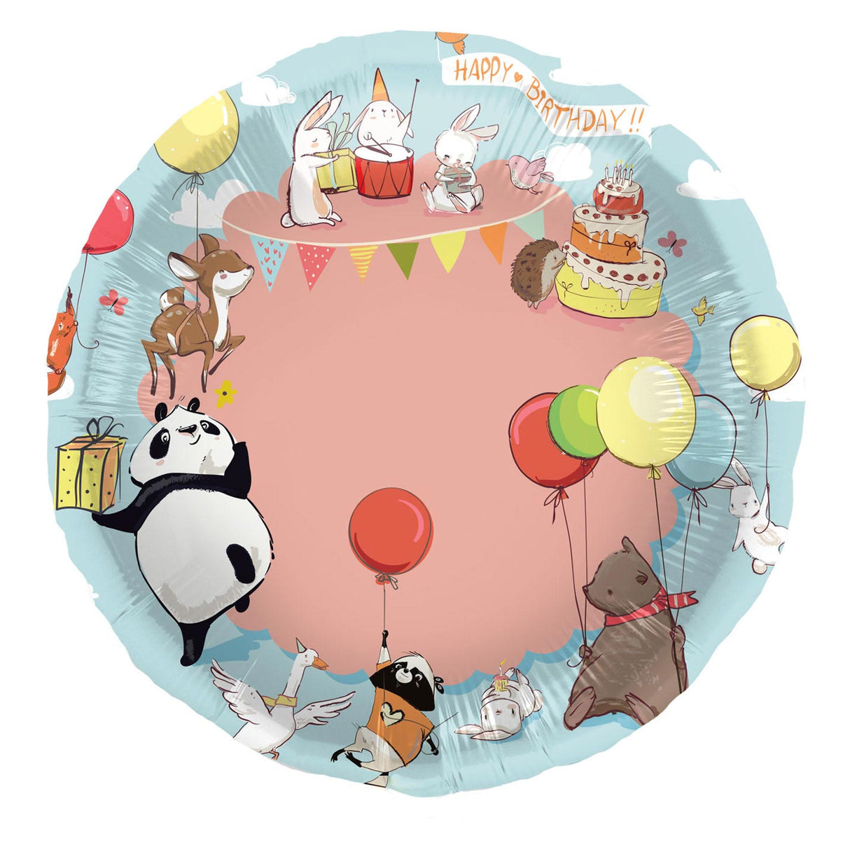 Animali a palloncini in foglio 3D con età, 1-5 anni.