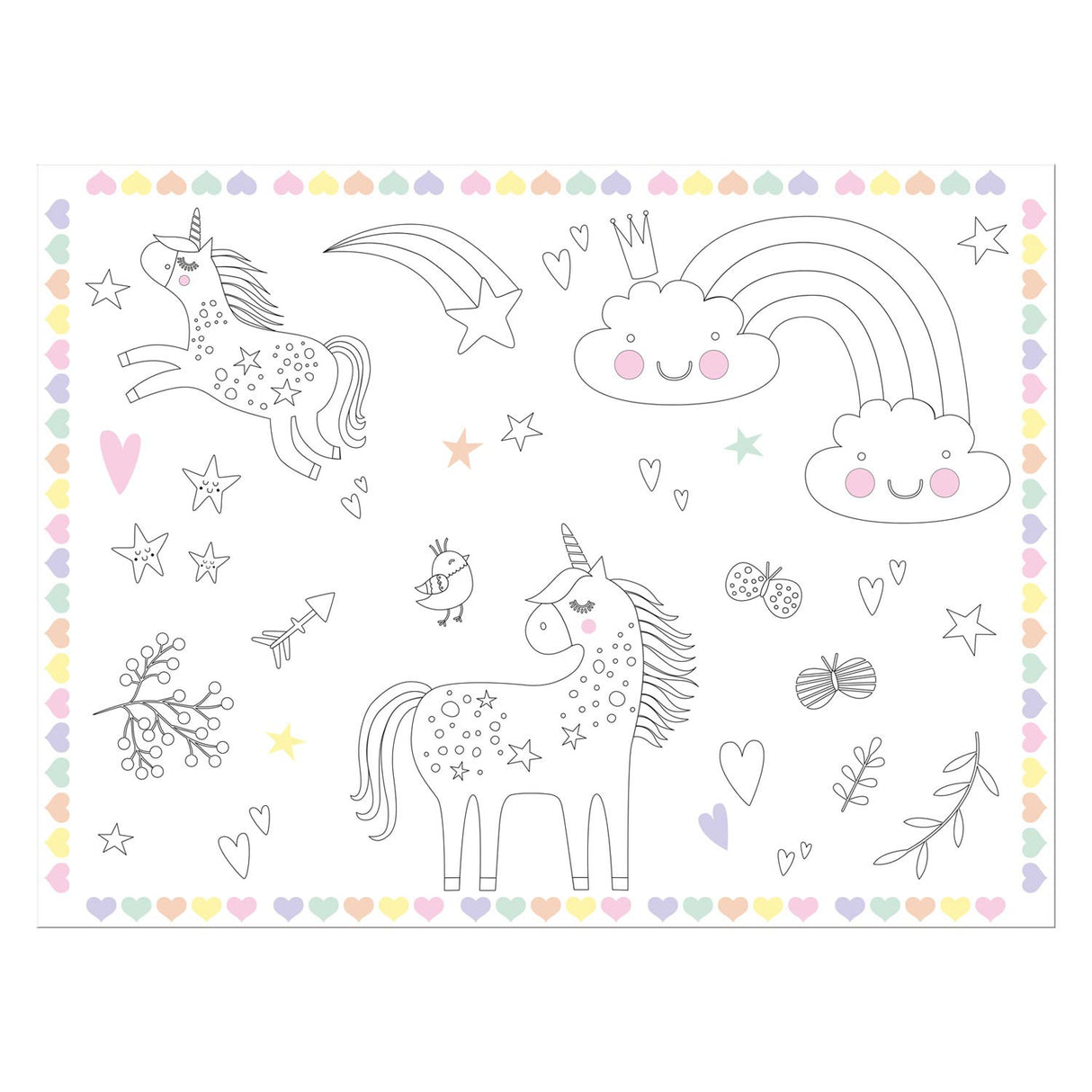 Faarweg Placematten unicorns Reebouen, 6st.