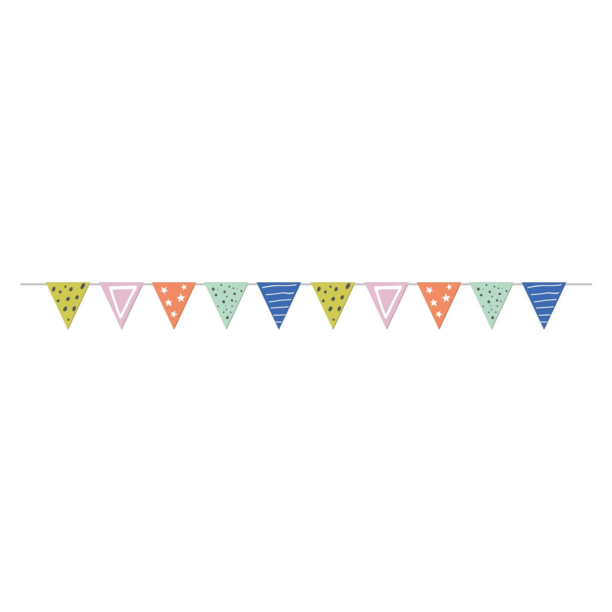 Paper flag line Eco Party 6 meters