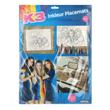Folat Ltd. k3 placemats coloring pages, 6 pcs.