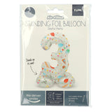Folat standing foil balloon joyful party number 3 - 72cm