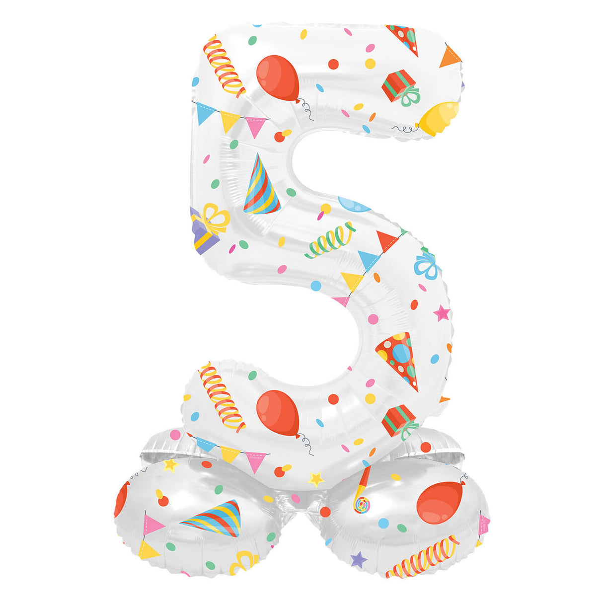 Folat Inc. standing foil balloon joyful party number 5 - 72cm