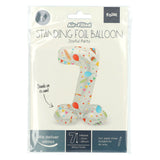 Folat bv standing foil balloon joyful party number 7 - 72cm
