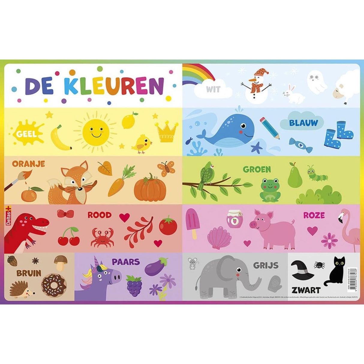 Deltas onderlegger - de kleuren