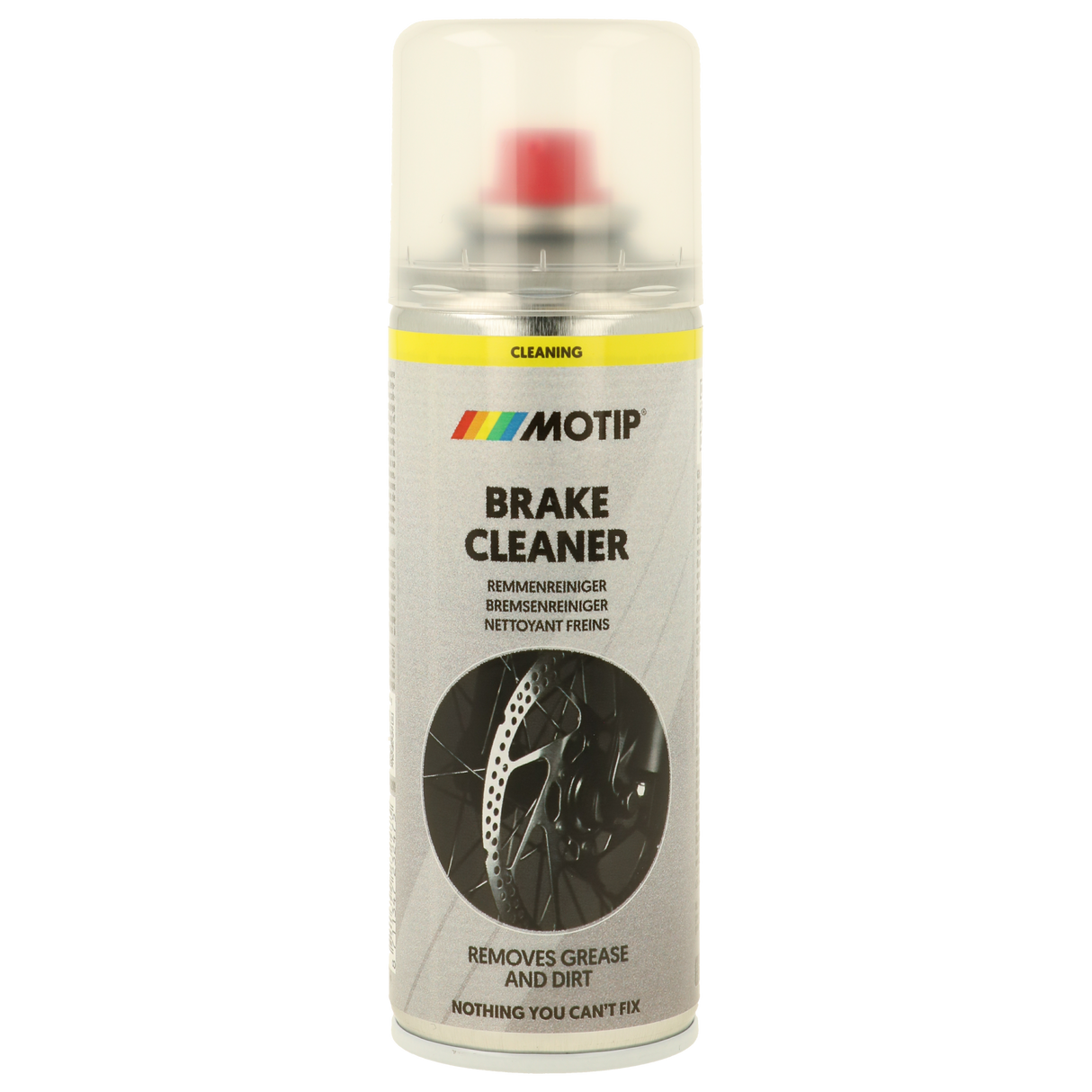 Motip Cycling Brake Cleaner 200 ml. Limpiador de frenado con capacidad de alta disolución.