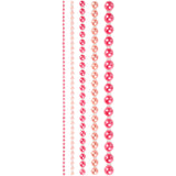 Halv pasta perler lyserøde 2-8mm, 140 ..